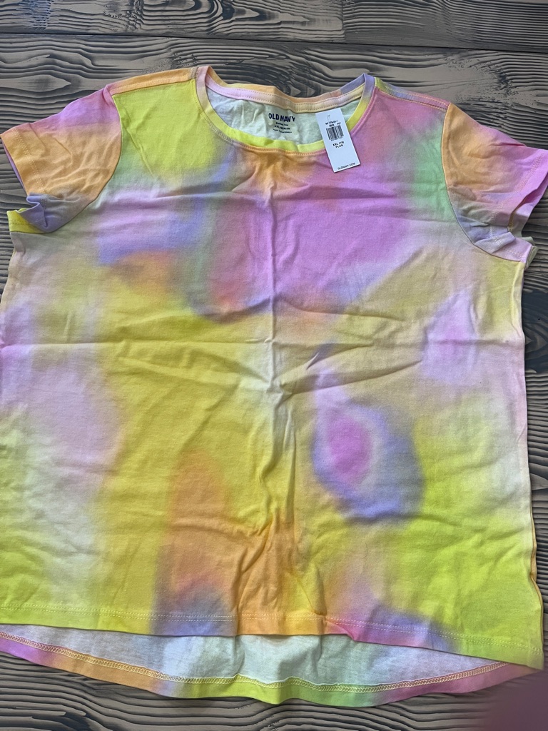 Old Navy Tie-Dye Short Sleeve Tee - Yellow Pink Purple